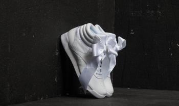 Reebok Freestyle Hi Satin Bow White/ Skull Grey