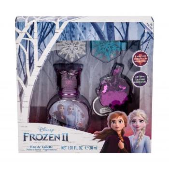 Disney Frozen II zestaw Edt 30 ml + Breloczek + Spinka do włosów 2 szt dla dzieci Uszkodzone pudełko