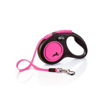 FLEXI New Neon S Tape 5 m pink smycz automatyczna