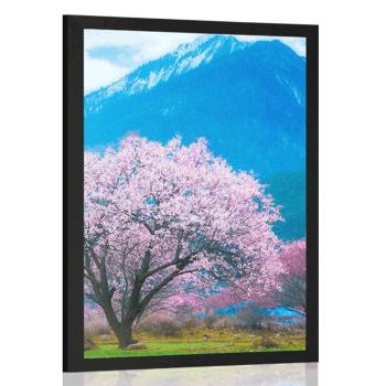 Plakat magiczne japońskie drzewo - 40x60 silver