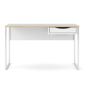 Białe biurko Tvilum Function Plus, 130 x 48 cm