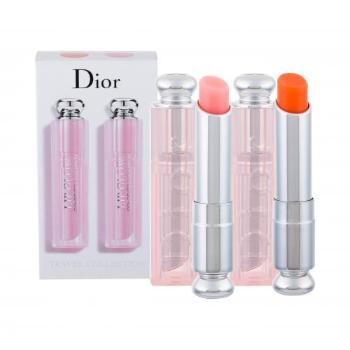 Christian Dior Addict Lip Glow Duo zestaw Balsam do ust 3,5 g + balsam do ust Lip Glow Reviver Balm 3,5 g 004 Coral dla kobiet 001 Pink