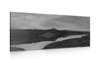 Obraz czarno-biały krajobraz - 120x60
