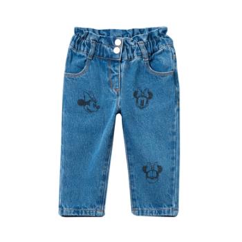 OVS Spodnie jeansowe Dziewczyna Minnie Mouse niebieski
