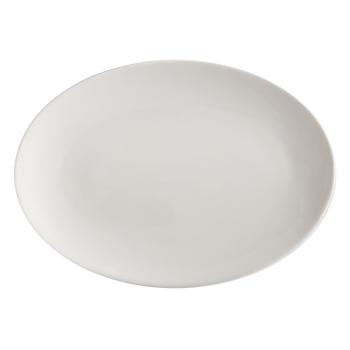Biały porcelanowy talerz Maxwell & Williams Basic, 35x25 cm