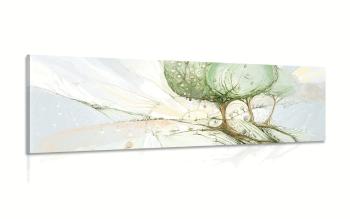 Obraz bajkowe pastelowe drzewa - 150x50