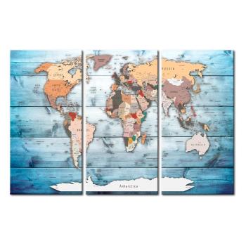 Tablica z mapą świata Bimago Sapphire Travels 120x80 cm