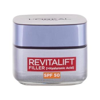 L'Oréal Paris Revitalift Filler HA SPF50 50 ml krem do twarzy na dzień dla kobiet Uszkodzone pudełko