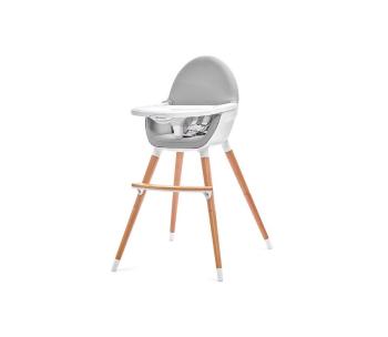 KINDERKRAFT - Krzesełko do karmienia FINI szare/białe