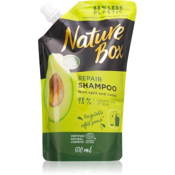 Nature Box Avocado szampon głęboko regenerujący na rozdwojone końcówki włosów napełnienie 500 ml
