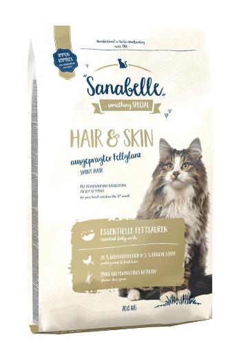 SANABELLE Hair&amp;skin karma na zdrową sierść dla kota 10 kg