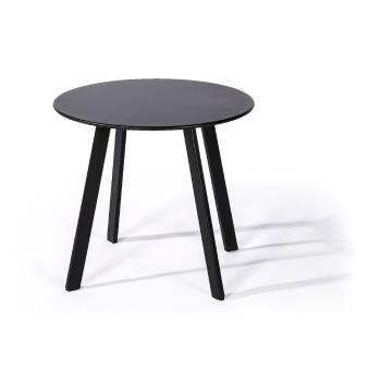 Czarny stół ogrodowy Le Bonom Full Steel, ø 50 cm