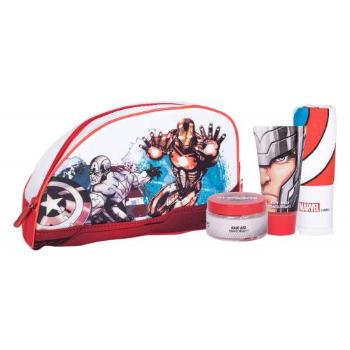 Marvel Avengers zestaw Żel pod prysznic 75 ml + Żel do włosów 75 m + Myjka + Kosmetyczka dla dzieci