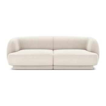 Beżowa aksamitna sofa 184 cm Miley − Micadoni Home