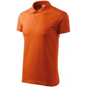 Prosta koszulka polo męska, pomarańczowy, 2XL