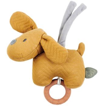 Nattou Charlie Mini Toy Dog Jacquard Caramel