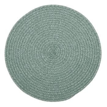 Zielona mata stołowa z domieszką bawełny Tiseco Home Studio, ø 38 cm