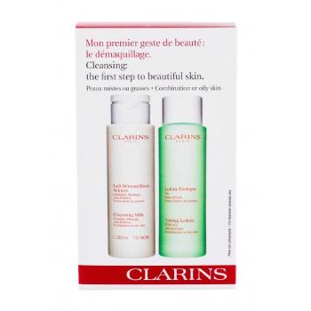 Clarins Cleansing Milk With Gentian zestaw Mleczko do demakijażu 200 ml + Tonik dla kobiet Uszkodzone pudełko