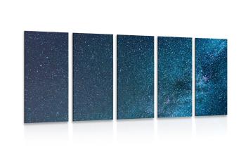 5-częściowy obraz piękna droga mleczna między gwiazdami - 100x50