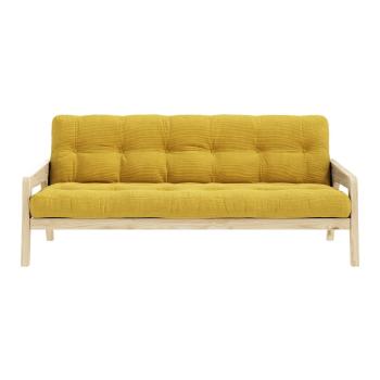 Sofa rozkładana ze sztruksową tapicerką Karup Design Grab Raw/Honey