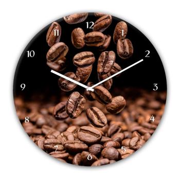 Zegar ścienny Styler Glassclock Coffee Seeds, ⌀ 30 cm