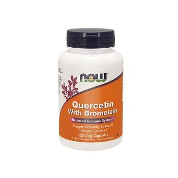 NOW Quercetin With Bromelain - 120vcapsZdrowie i uroda > Poprawa Metabolizmu / Trawienia