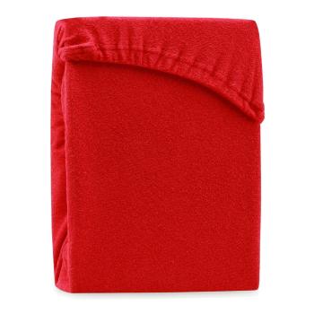 Czerwone elastyczne prześcieradło dwuosobowe AmeliaHome Ruby Siesta, 220-240x220 cm