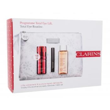 Clarins Total Eye Lift Set zestaw Serum pod oczy 15 ml + tusz do rzęs 3 ml + woda micelarna 50 ml + kosmetyczka dla kobiet