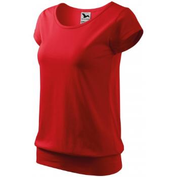 Modna koszulka damska, czerwony, XL
