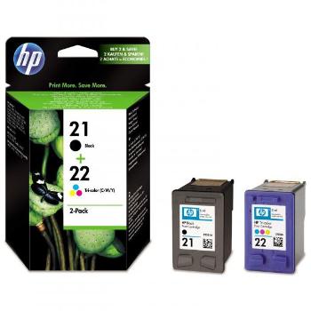 HP originální ink SD367AE, HP 21 + HP 22, black/color, blistr, 190/165str., 2ks, HP 2-Pack, C9351AE + C9352AE