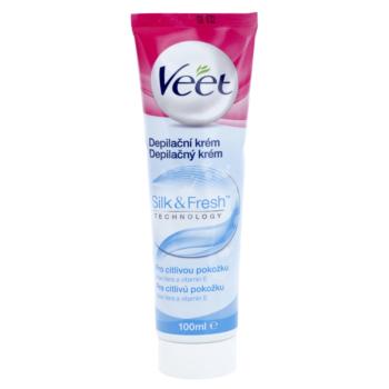 Veet Silk & Fresh Sensitive Skin krem do depilacji nóg do skóry wrażliwej aloes i witamina E 100 ml