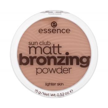 Essence Sun Club Matt Bronzing Powder 15 g bronzer dla kobiet 01 Natural