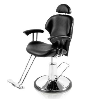 Fotel fryzjerski z regulowaną wysokością-czarny