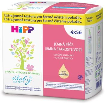 Hipp Babysanft nawilżane chusteczki oczyszczające dla dzieci od urodzenia 4x56 szt.