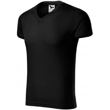 Obcisła koszulka męska, czarny, XL