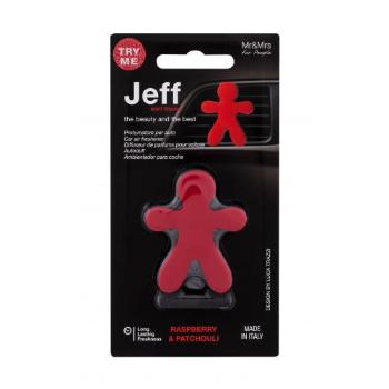 Mr&Mrs Fragrance Jeff Soft Touch Raspberry & Patchouli 1 szt zapach samochodowy unisex