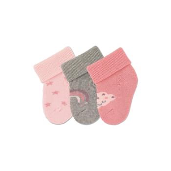 Sterntaler First Baby Socks 3-Pack Stars Pink