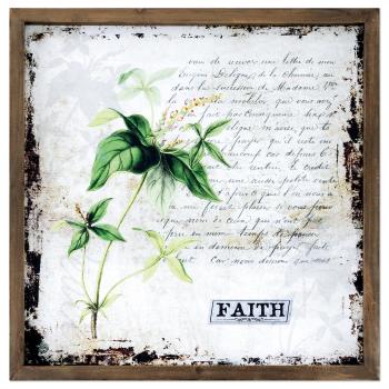 Obraz na płótnie w ramie drewnianej Faith, 40 x 40 x 2,5 cm