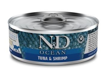 N&amp;D cat  konz. OCEAN tuna/SHRIMP - 12 x 80g