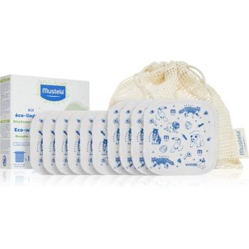 Mustela ECO Reusable & Washable Wipes chusteczki pielęgnacyjne dla dzieci od urodzenia 10 szt.