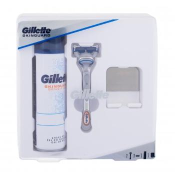 Gillette Skinguard Sensitive zestaw Maszynka do golenia Skinguard Sensitive 1 szt + Żel do golenia Skinguard Sensitive 200 ml + Stojak na maszynkę