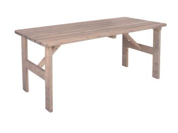 Ogromny drewniany stół ogrodowy VIKING szary - 150 cm
