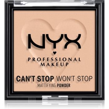 NYX Professional Makeup Can't Stop Won't Stop Mattifying Powder puder matujący odcień 03 Light Medium 6 g