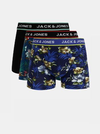 Jack & Jones Flower 3-pack Bokserki Niebieski
