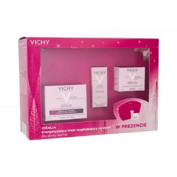 Vichy Idéalia Energizing zestaw Krem na dzień 50 ml + Krem na dzień 15 ml + Serum do twarzy 3 ml + Kosmetyczka dla kobiet