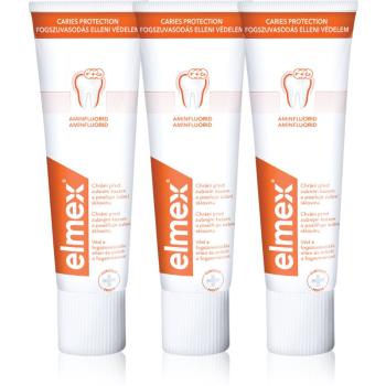 Elmex Caries Protection pasty do zębów chroniąca przed próchnicą z fluorem 3x75 ml