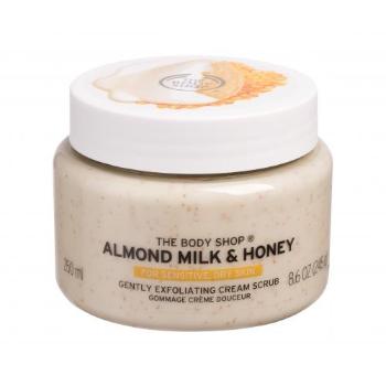 The Body Shop Almond Milk & Honey Gently Exfoliating Cream Scrub 250 ml peeling do ciała dla kobiet