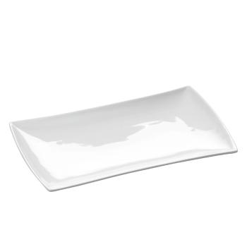 Biały porcelanowy talerz Maxwell & Williams East Meets West, 20,5x12 cm
