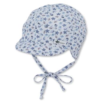 Sterntaler Organiczna czapka z daszkiem niebieska