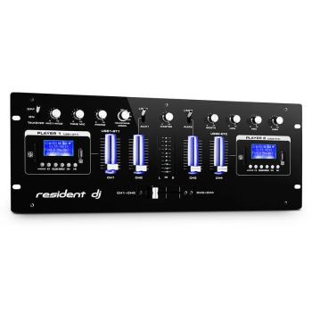 Resident DJ DJ405USB, mikser audio, DJ, 4-kanałowy, Bluetooth/USB/SD/AUX, funkcja nagrywania